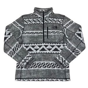 The North Face Men’s Grey Tsillan Print Half Zip Pullover Fleece